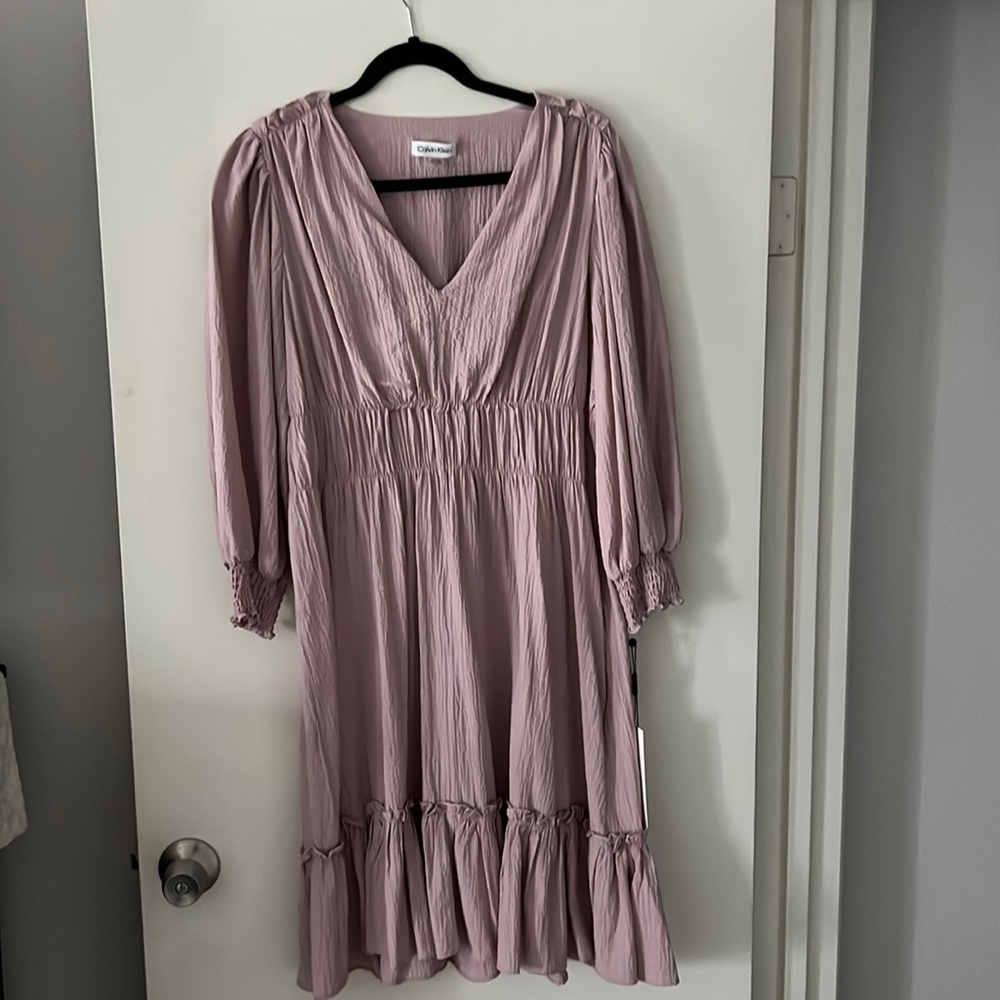 Women’s blush/Mauve midi dress. Calvin Klein brand.